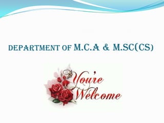 Department of M.C.A & M.SC(CS)
 