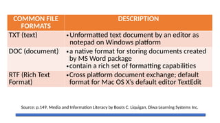 ppt 23 Media and Information Literacy (MIL)- Text Information and Media ...