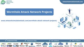 networksimulationtools.com
CloudSim
Fogsim
PhD Guidance
MS Guidance
Assignment Help Homework Help
www.networksimulationtools.com/wormhole-attack-network-projects/
Wormhole Attack Network Projects
 