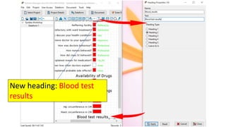 New heading: Blood test
results
 