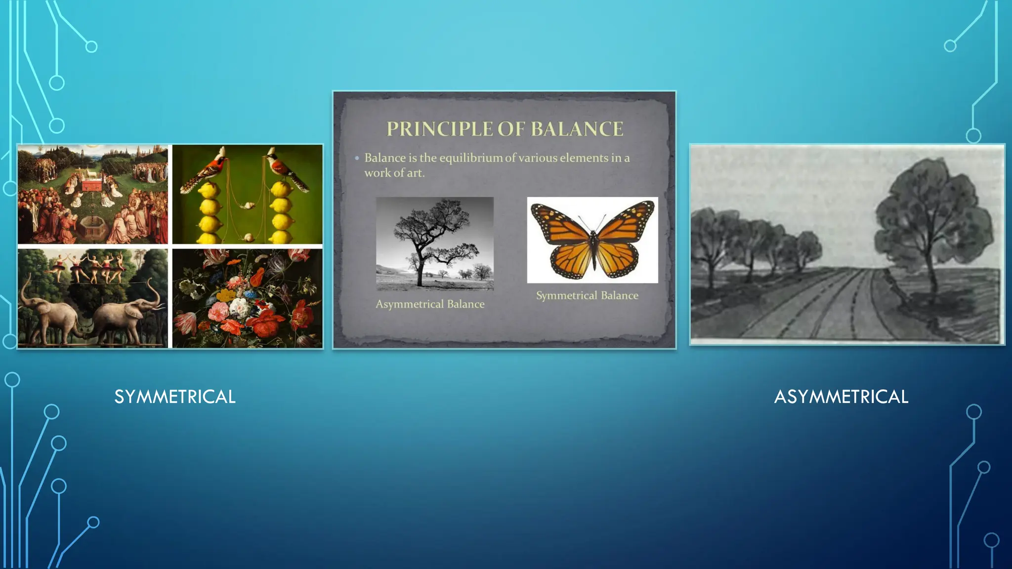 SYMMETRICAL ASYMMETRICAL
 