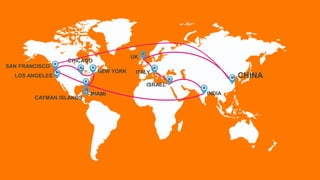 CAYMAN ISLANDS
MIAMI
NEW YORK
CHICAGO
SAN FRANCISCO
LOS ANGELES
UK
ITALY
ISRAEL
INDIA
CHINA
 