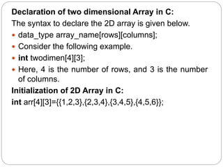 C Programming Unit-3 | PPTX | Programming Languages | Computing