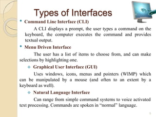 Human Computer Interface (HCI) | PPTX | Operating Systems | Computer ...