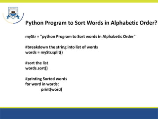 PPT3-CONDITIONAL STATEMENT LOOPS DICTIONARY FUNCTIONS.ppt