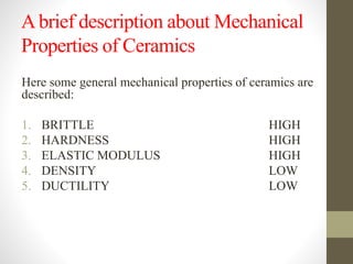 Mechanical Properties of Ceramics | PPT