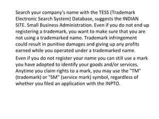 View of DO I NEED TO TRADEMARK MY BUSINESS NAME? | PPT