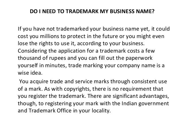 should i trademark my logo and business name