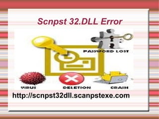 Scnpst 32.DLL Error

http://scnpst32dll.scanpstexe.com

 