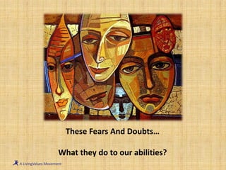 These Fears And Doubts…
What they do to our abilities?
 