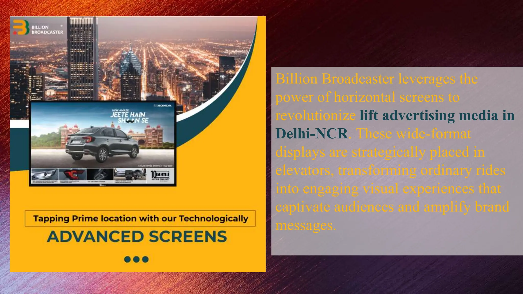 Captivating Audiences with Billion Broadcaster’s Horizontal Lift ...