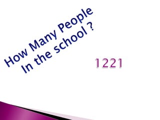 How Many People In the school ?1221