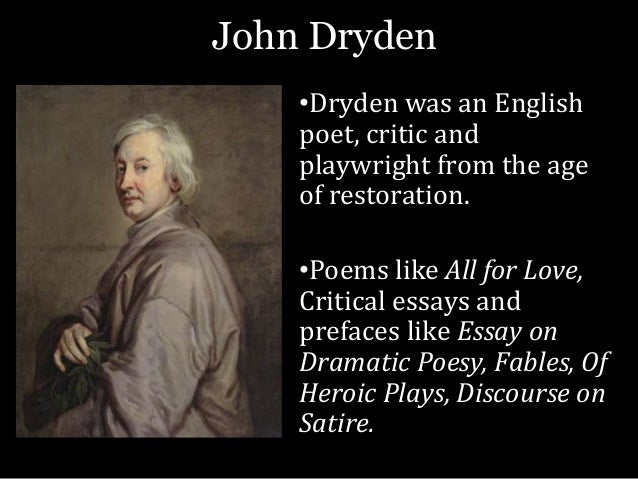 Essay on dramatic poesy