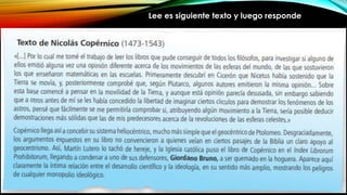 Lee es siguiente texto y luego responde
 