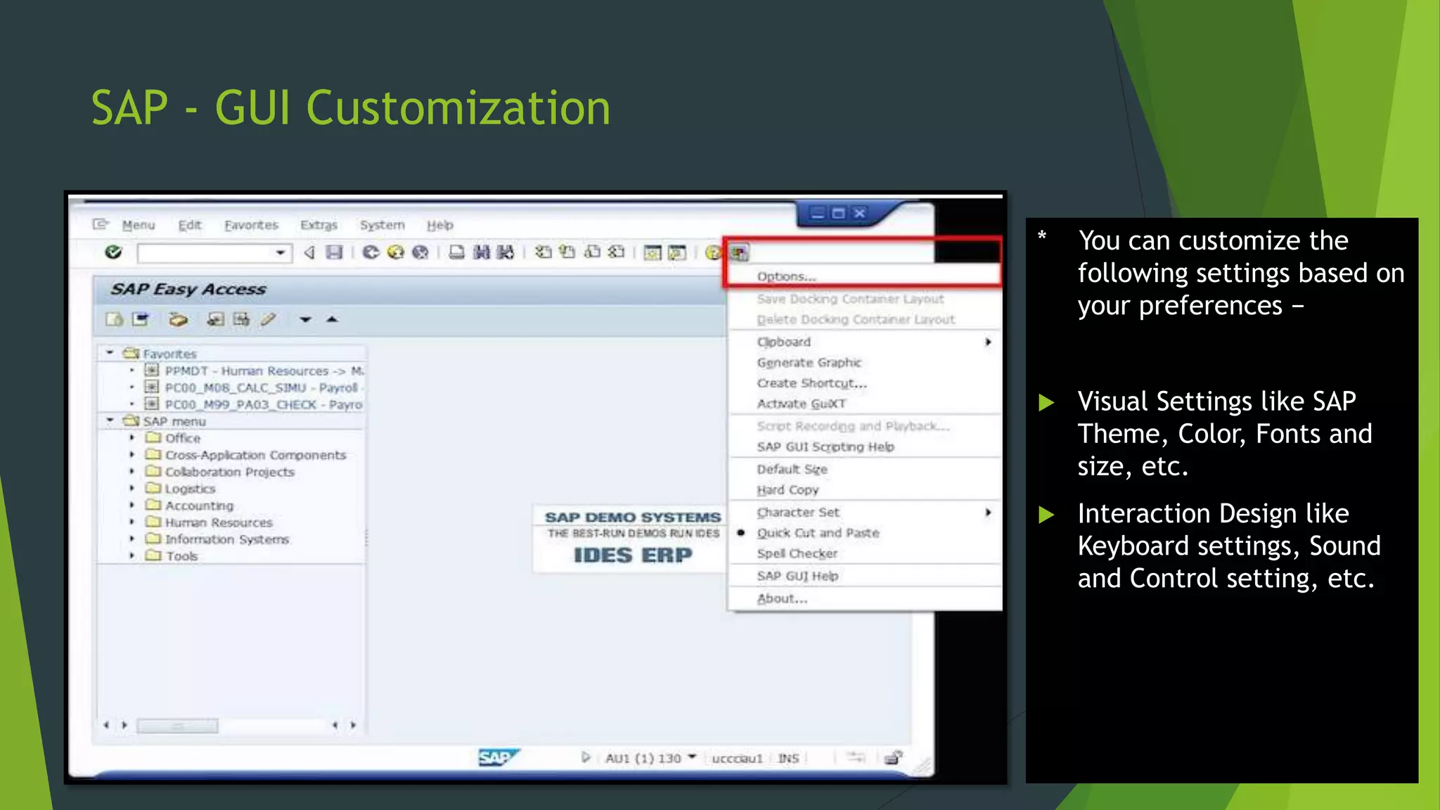 SAP GUI and Navigation - Quick Guide | PPTX