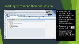 Sap Session Overview SAP GUI and Navigation - Quick Guide | PPTX