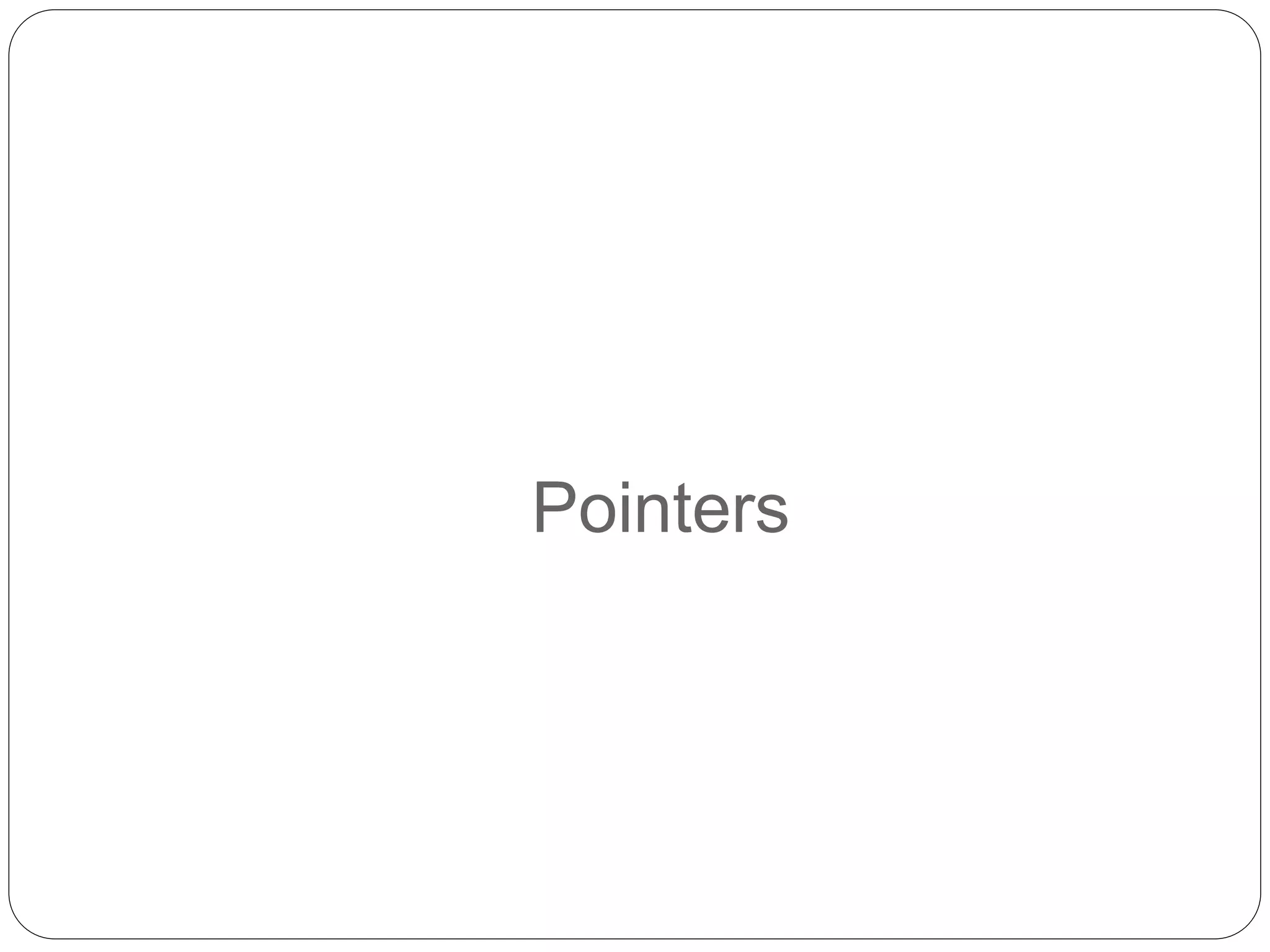 Pointers 