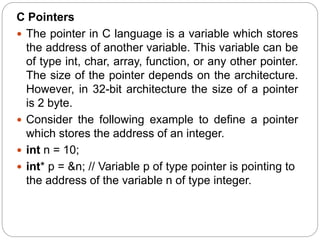 Size of Pointer in C
