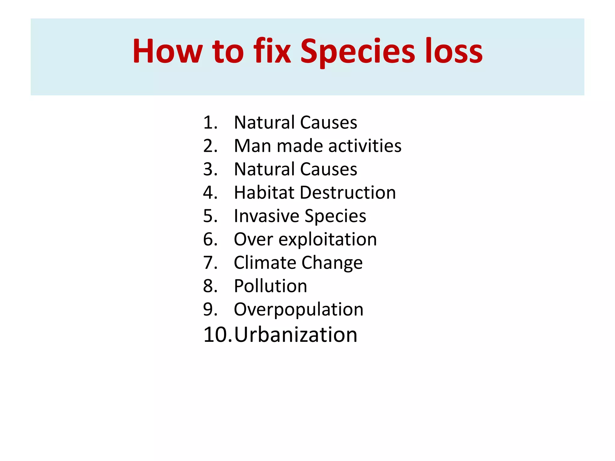 Endangered species and its conservation methods | PPT