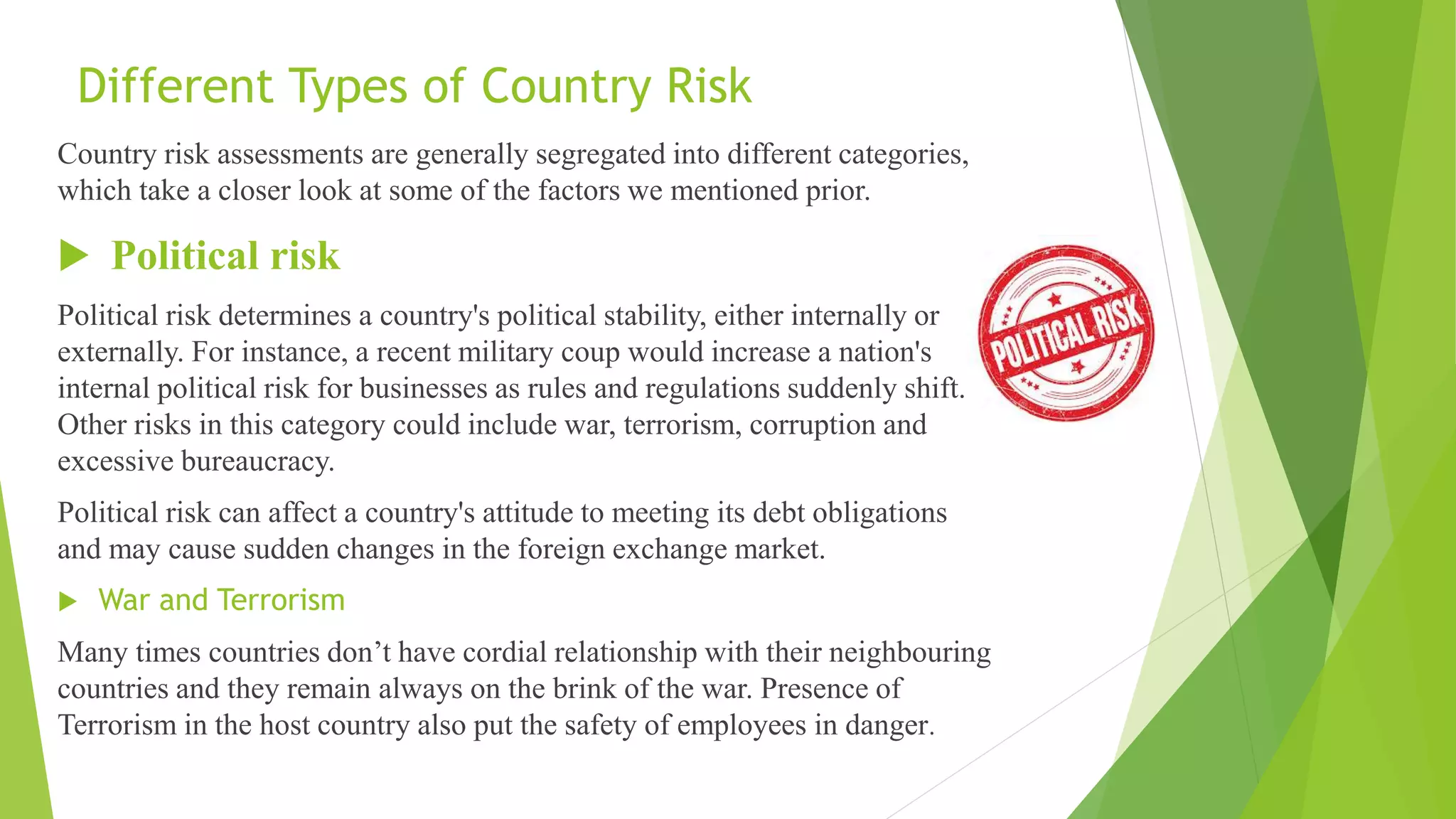 Assessing and Dealing with Country Risk | PPTX