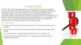 Assessing and Dealing with Country Risk | PPTX