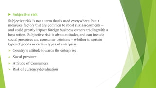 Assessing and Dealing with Country Risk | PPTX