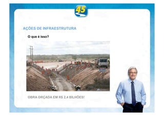 AÇÕES DE INFRAESTRUTURA

  O que é isso?




  OBRA ORÇADA EM R$ 2,4 BILHÕES!
 