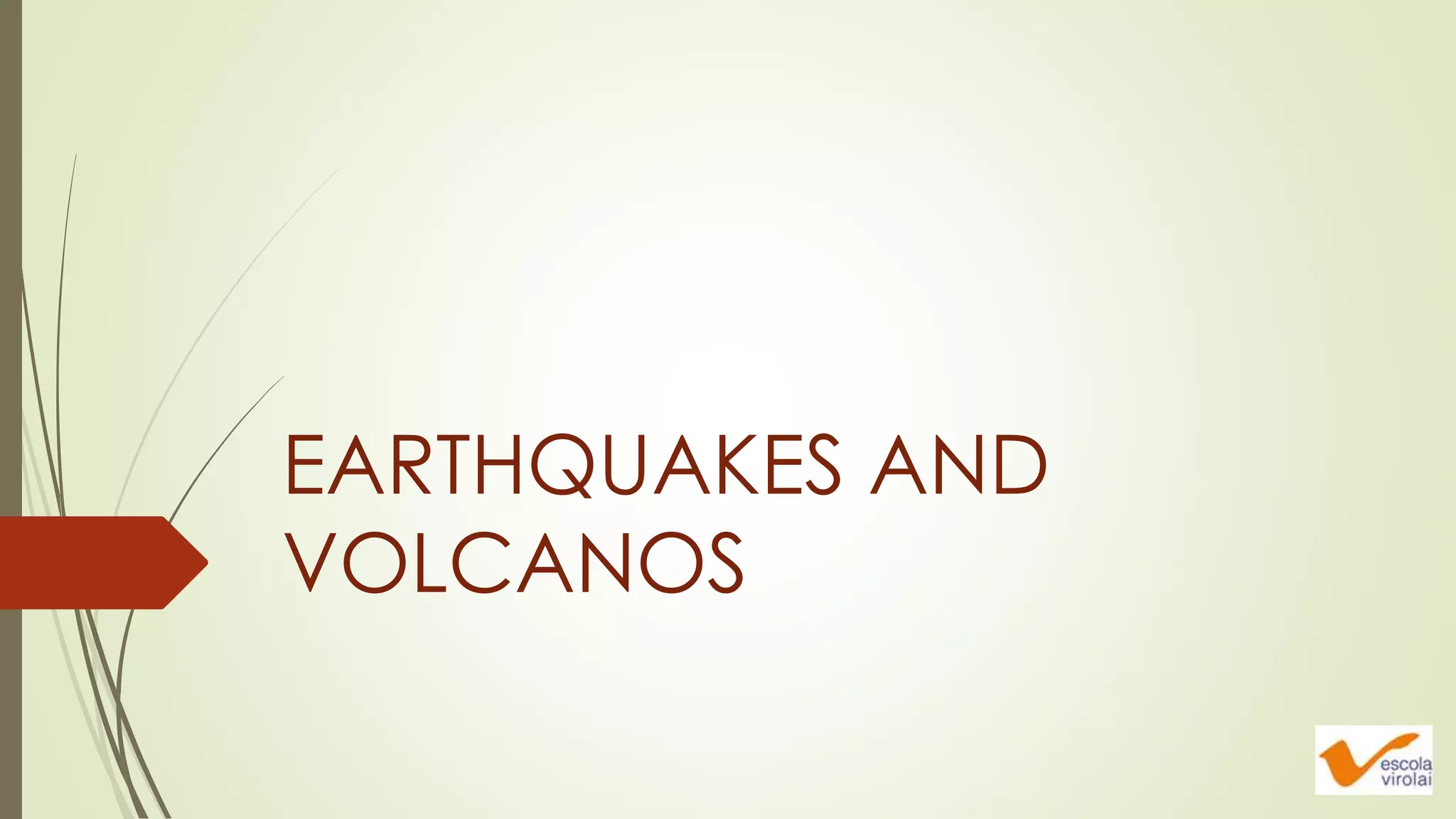 EARTHQUAKES AND
VOLCANOS
 