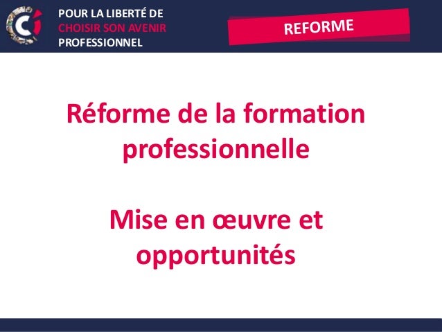 Reforme De La Formation Professionnelle 18