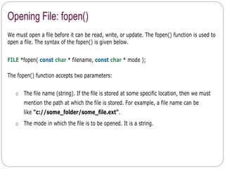 C Programming Unit-5 | PPTX