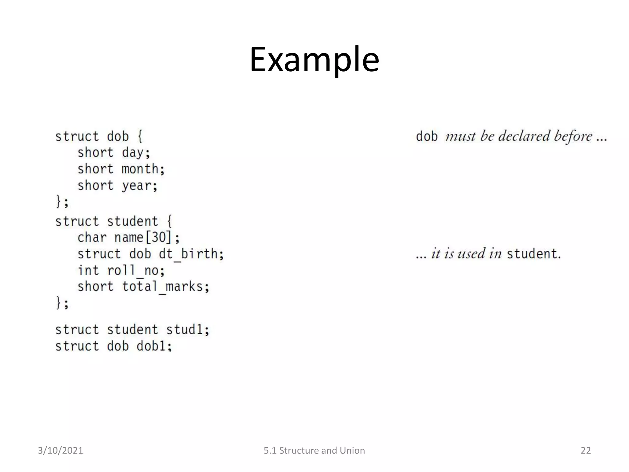 C Programming: Structure and Union | PPTX | Programming Languages ...