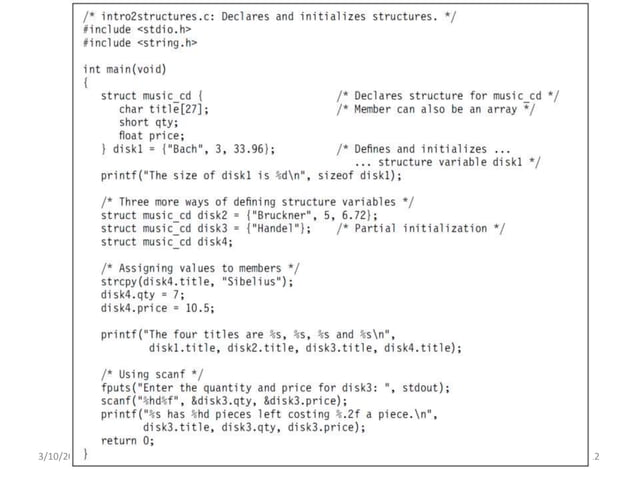 C Programming: Structure and Union | PPTX | Programming Languages ...