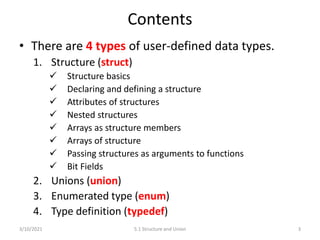 C Programming: Structure and Union | PPT