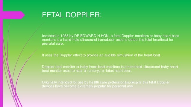 fetal heart tones doppler