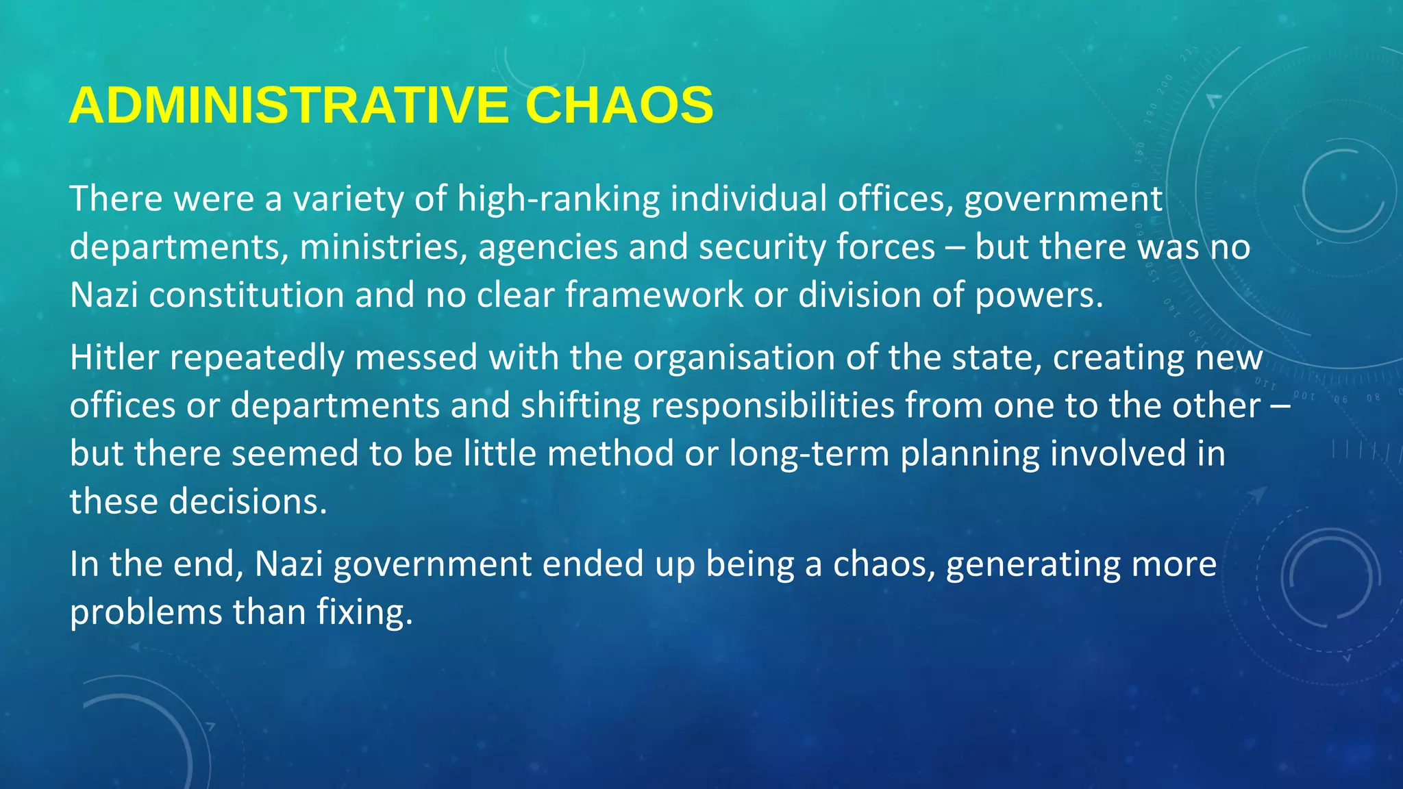 CAMBRIDGE A2 HISTORY: HITLER AIMS IN GOVERNMENT AND ADMINISTRATION | PPT