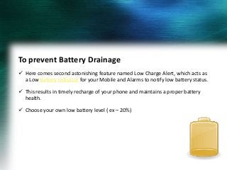 full battery and theft alarm