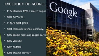 Google In 2004 presentation about the google CEO ,Sundar Pichai | PPTX