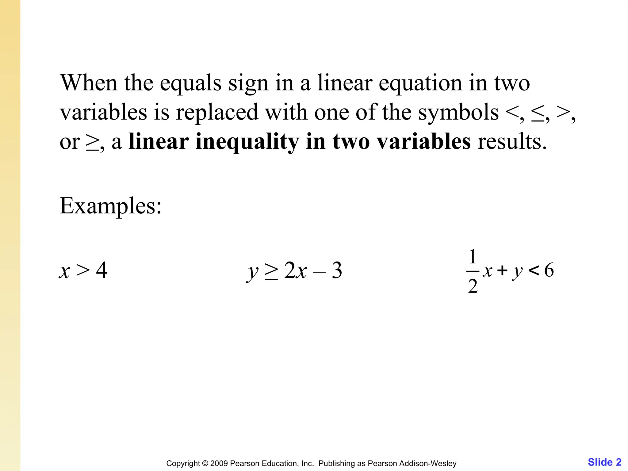 PPT 6.8 Graphing Linear Inequalities.ppt