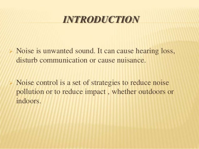 case study of noise control of building