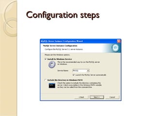 Configuration steps 