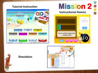 Tutorial Instruction

Mission 2
Instructional Games

Simulation

 