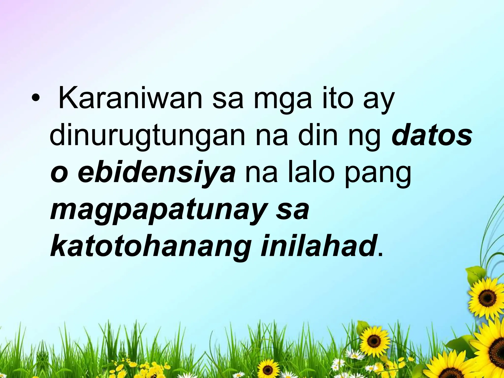 MGA PAHAYAG SA PAGBIBIGAY NG PATUNAY - WIKA.pptx