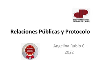 Relaciones Públicas y Protocolo
Angelina Rubio C.
2022
 