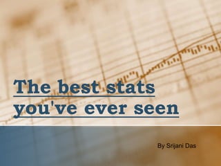 The best stats
you've ever seen
By Srijani Das
 