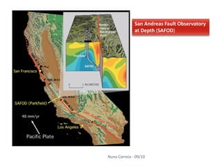 San Andreas Fault Observatory
              at Depth (SAFOD)




Nuno Correia - 09/10
 