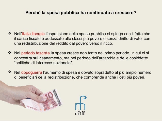 L'incremento della spesa pubblica in Italia