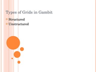 Types of Grids in Gambit Structured Unstructured 