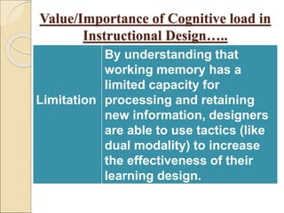 Cognitive Load And Its Value In Instructional Design Ppt Cognitive Load And Its Value In Instructional Design Ppt