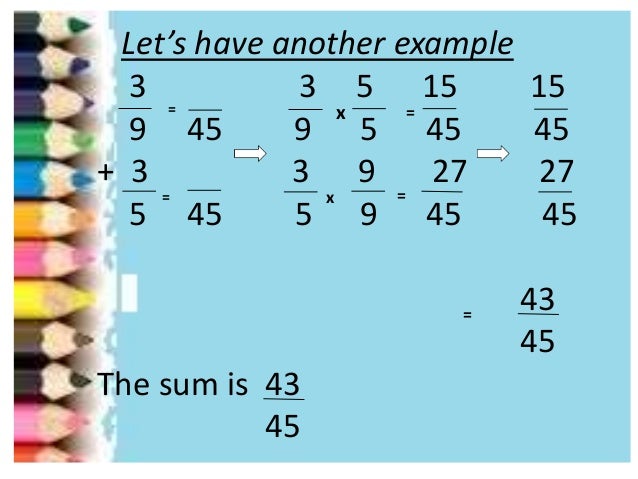 Ppt addition of dissimilar fractions (loids)
