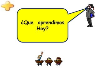 ¿Que aprendimos
Hoy?